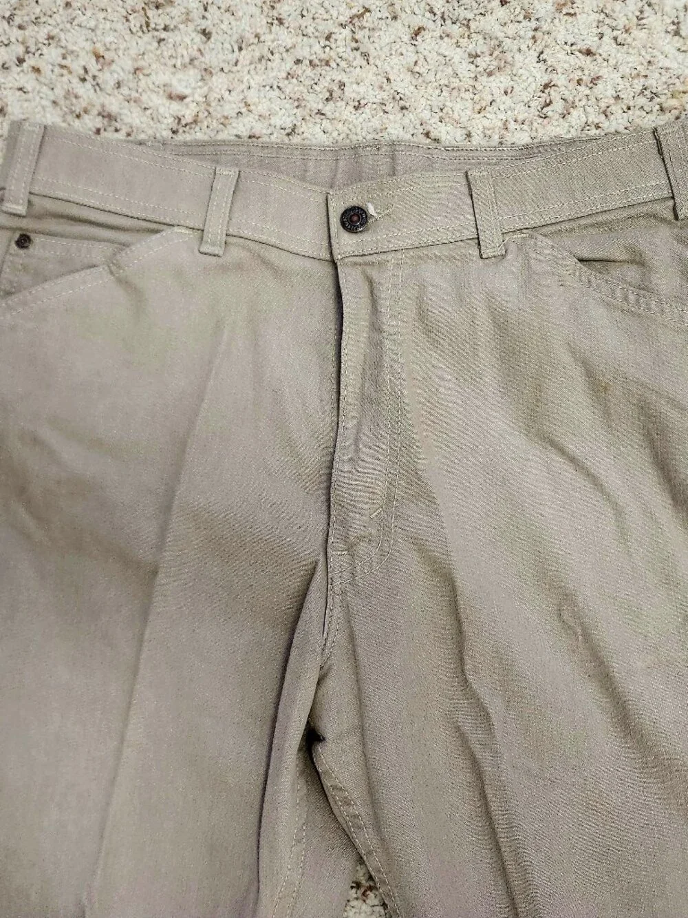 vintage Levi's 34 men's tan chambray 5 pocket c1980